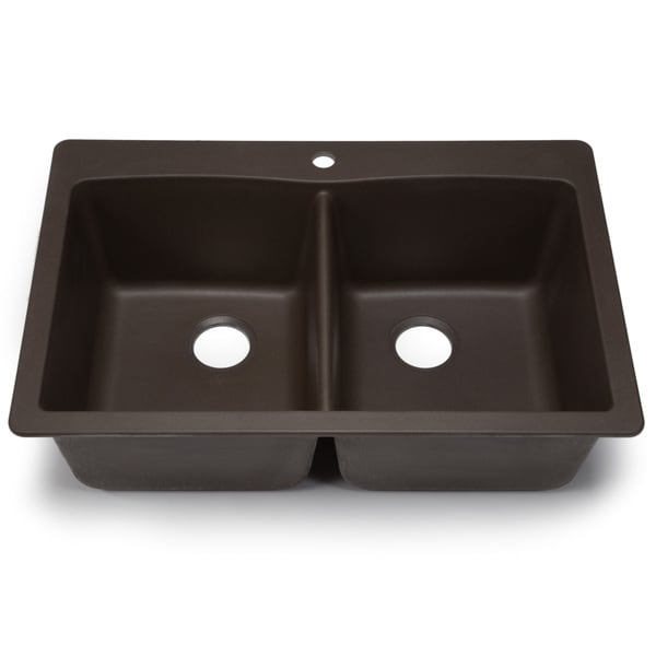 Blanco Silgranit Diamond Cafe Brown Dual Mount Equal Double Bowl Kitchen Sink Blanco Kitchen Sinks