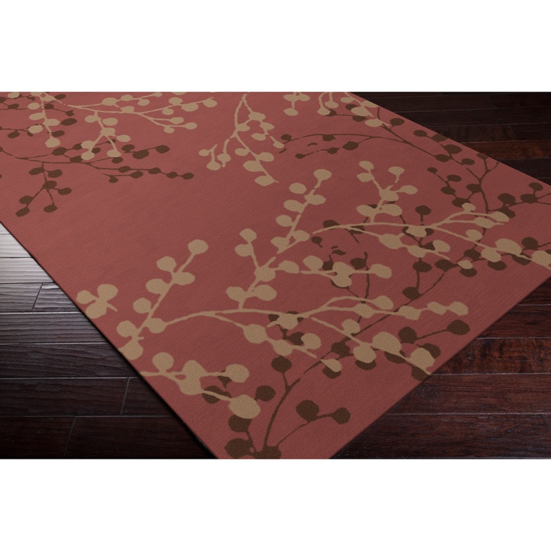 Hand tufted Amador Contemporary Floral Wool Area Rug (26 X 8)