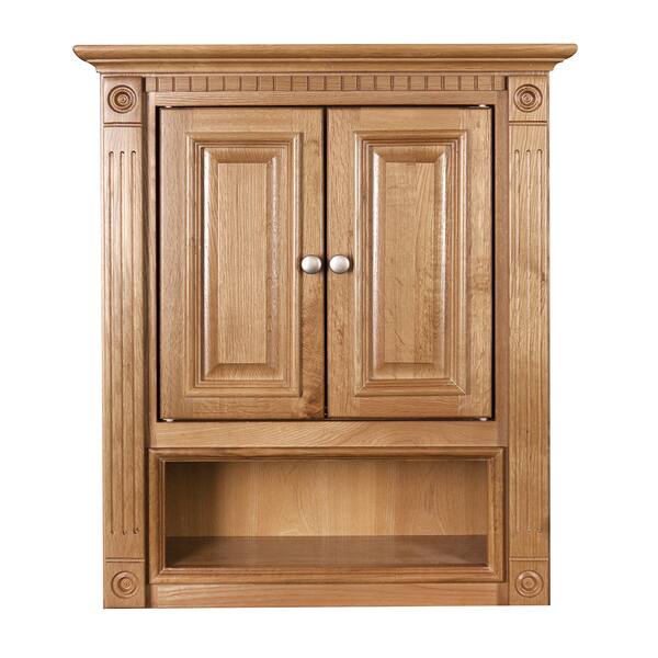 Shop 2 Door Oak Bathroom Wall Cabinet Overstock 8695026