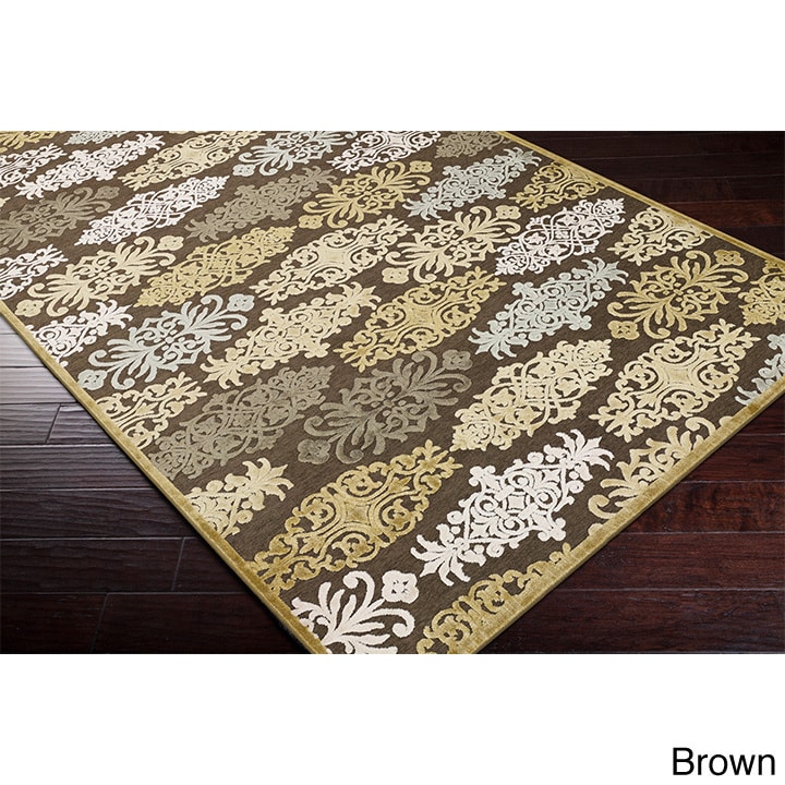 Hand woven Damask Fremont Abstract Area Rug (4 X 57)