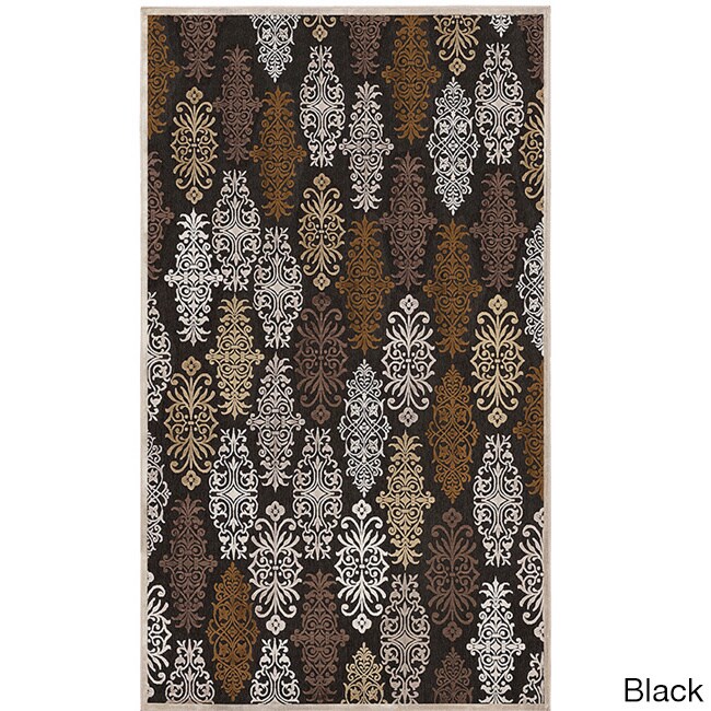 Hand woven Damask Fremont Abstract Area Rug (88 X 12)