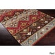 preview thumbnail 9 of 7, Hand-tufted Plumas Transitional Aztec Wool Area Rug Red - 9' x 12'