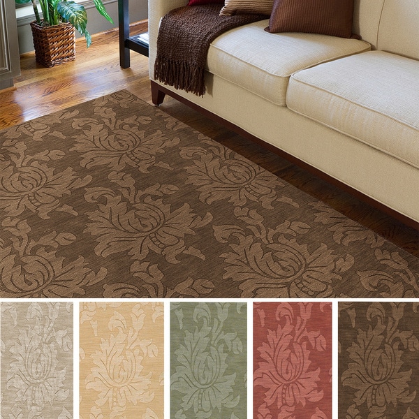 Hand-loomed Tone-on-Tone Otero Floral Wool Area Rug - 8' x 10'