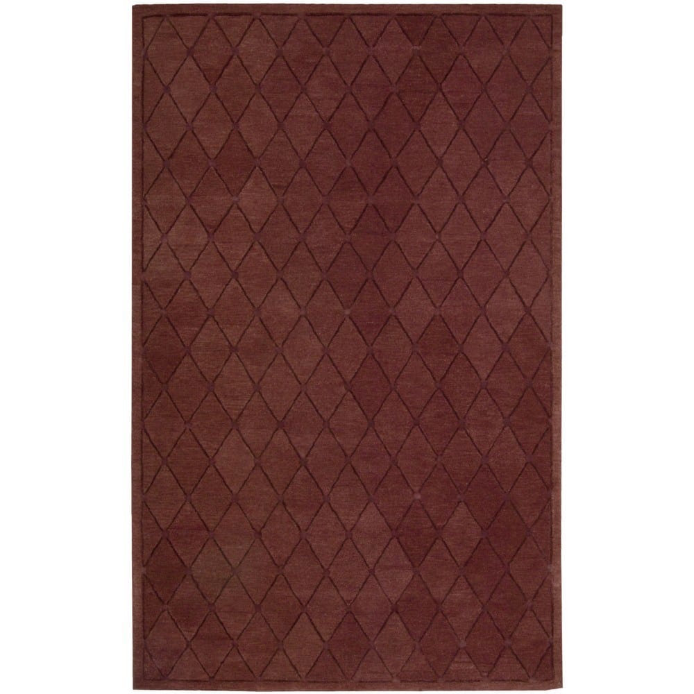 Hand-tufted Modern Elegance Cranberry Wool Area Rug (3'6 x 5'6) - 3'6" x 5'6"