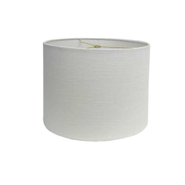 White Linen Hardback Round Lamp Shade Table Lamps