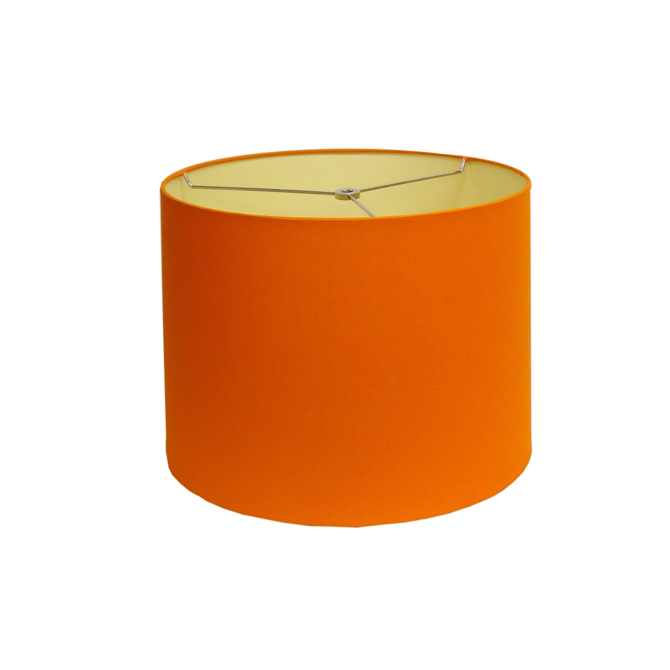 Round Orange Small Lamp Shade (OrangeDimensions 11 inches high x 15 inch diameter Hard backed fabricColor OrangeDimensions 11 inches high x 15 inch diameter)