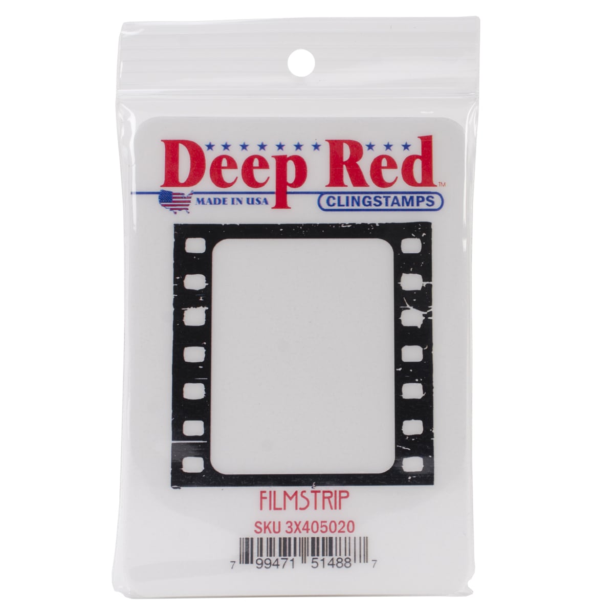 Deep Red Cling Stamp 2.1 X2.1   Filmstrip