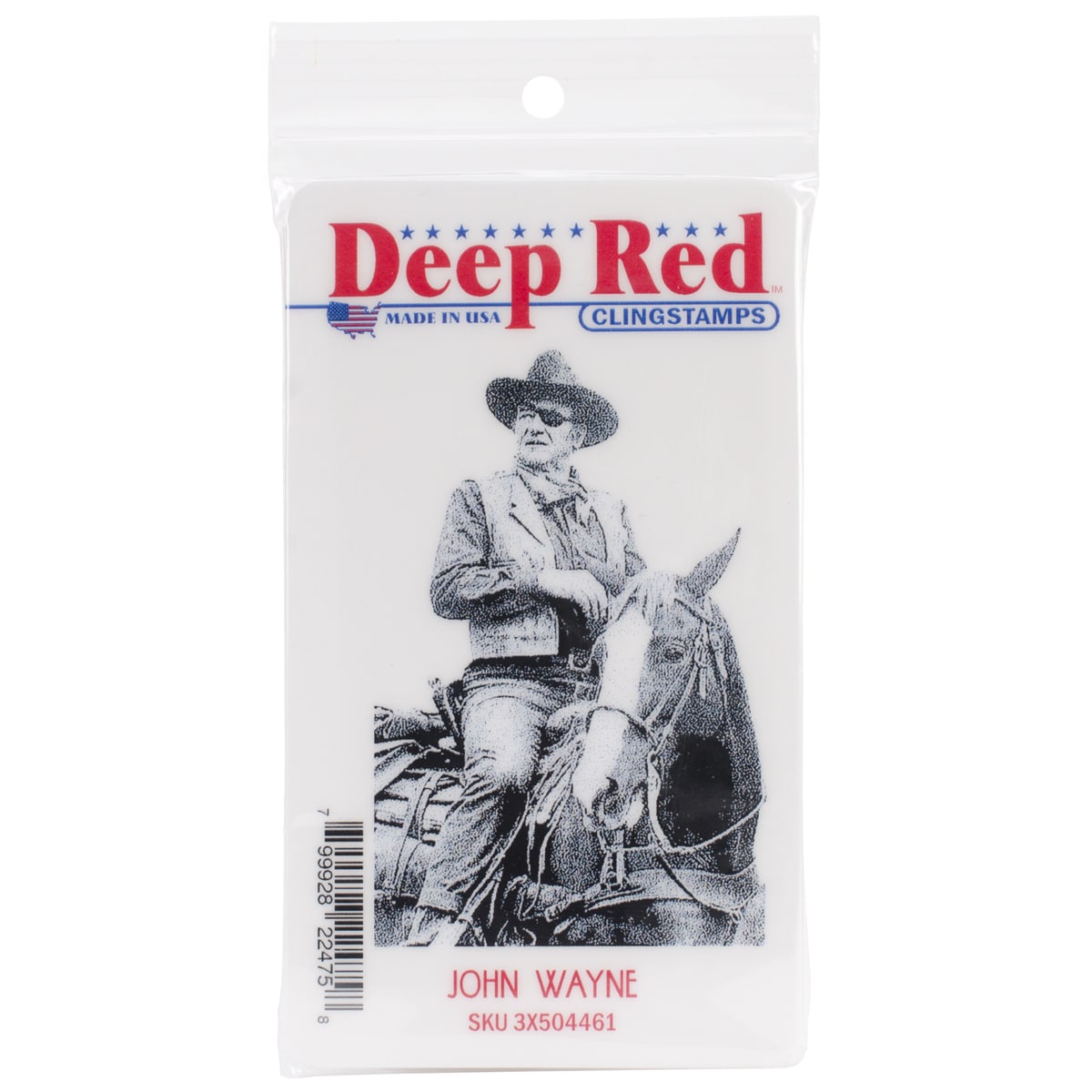 Deep Red Cling Stamp 2.1 X3.25   John Wayne