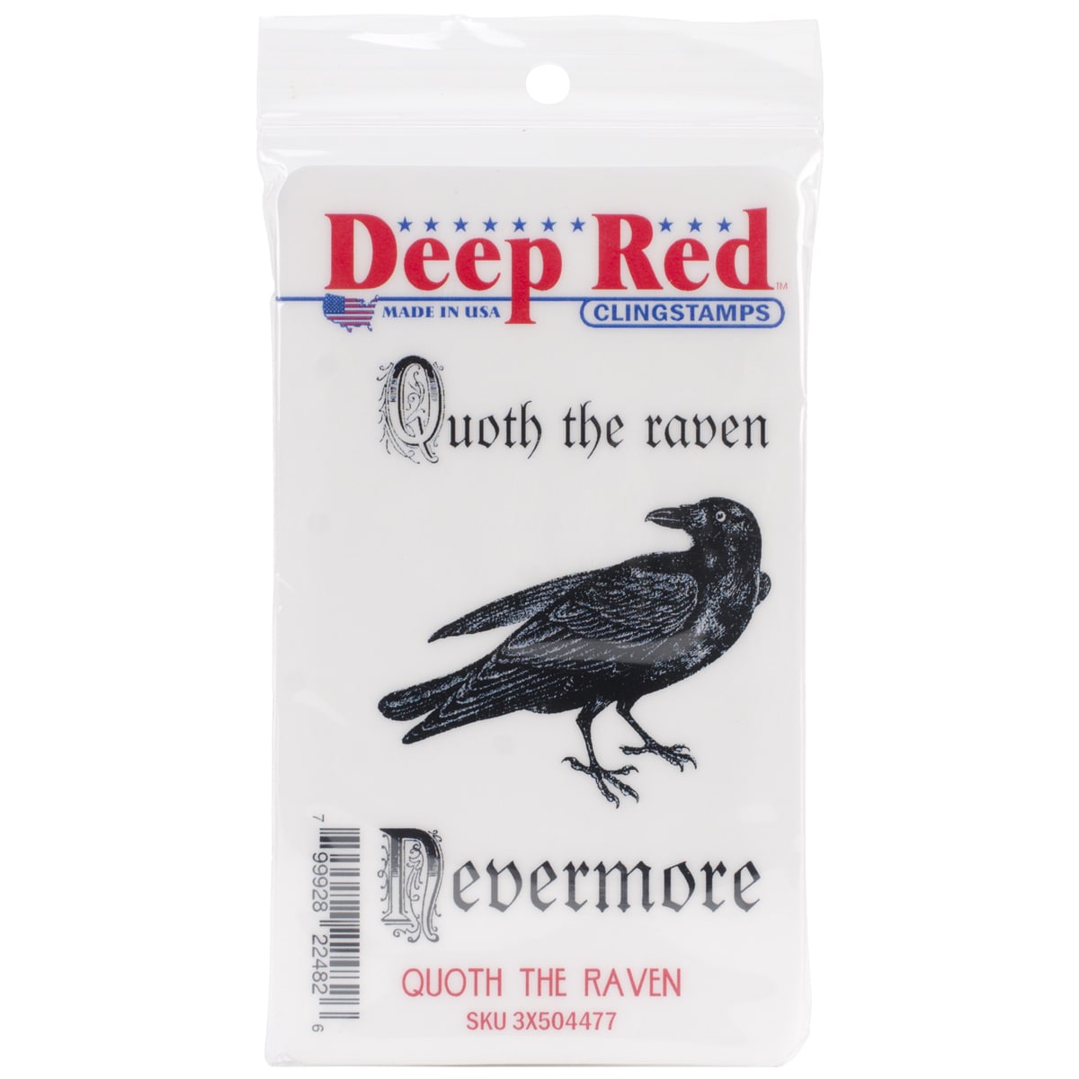 Deep Red Cling Stamp 3 X2   Quoth The Raven