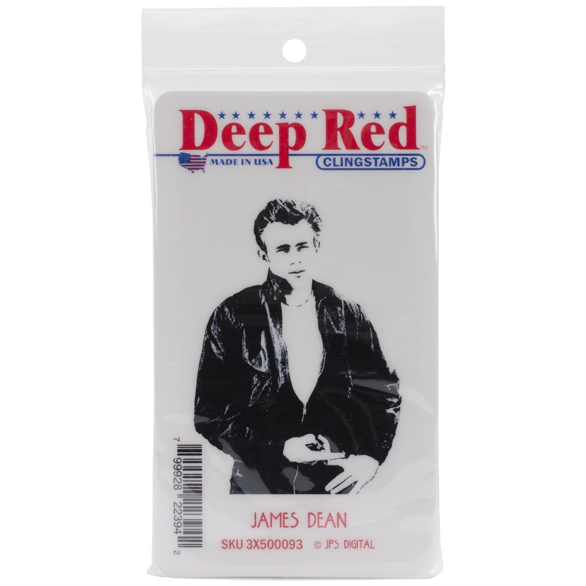 Deep Red Cling Stamp 1.5 X3   James Dean