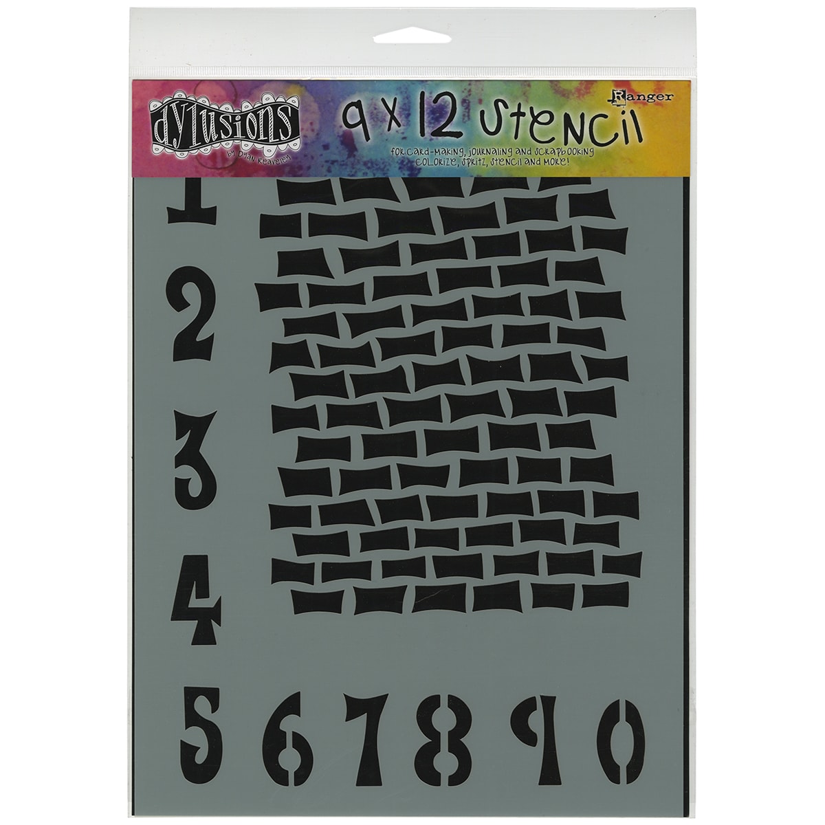 Dyan Reaveleys Dylusions Stencils 9 X12  Staggered Brickwork