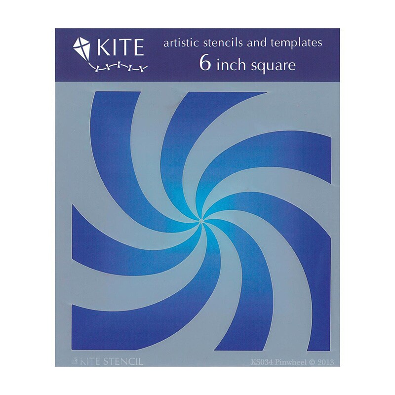 Judikins 6 Inch Square Kite Stencil  Pinwheel