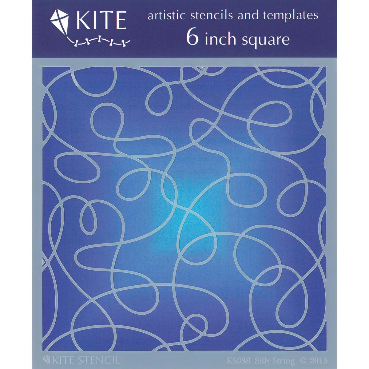 Judikins 6 Inch Square Kite Stencil   Silly String