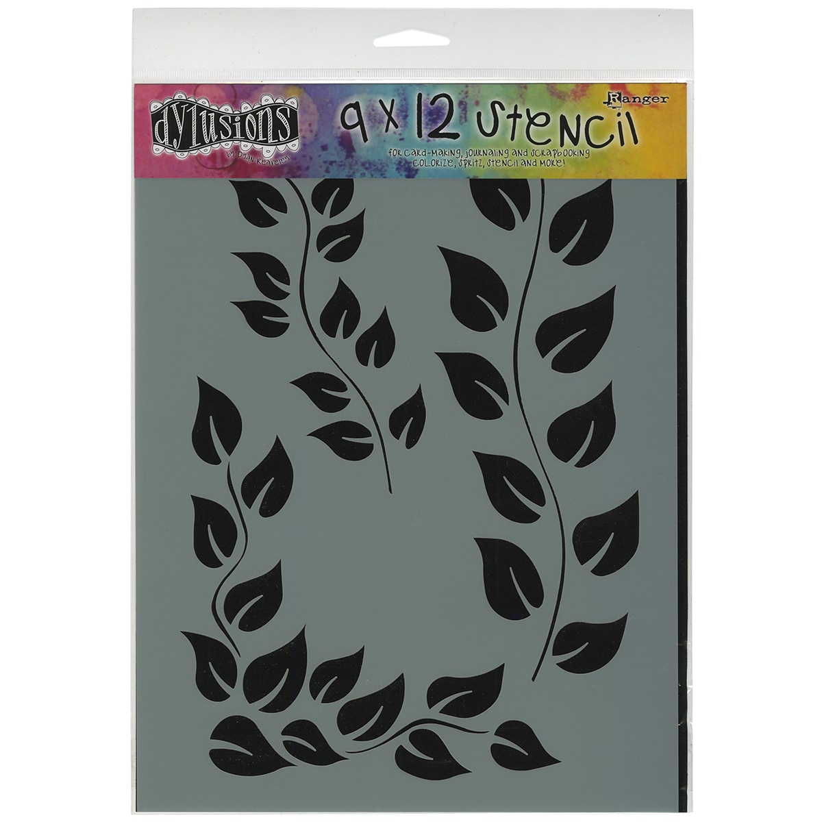 Dyan Reaveleys Dylusions Stencils 9 X12  Leaf Flourish