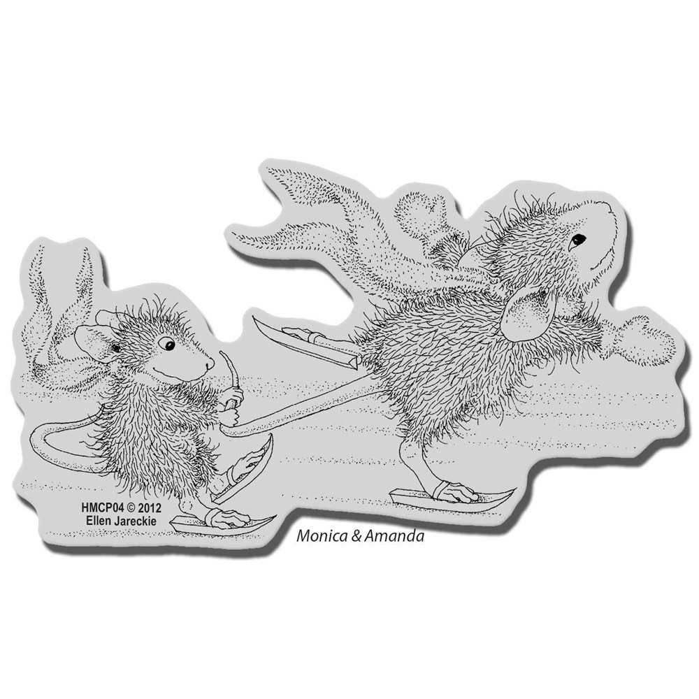 Stampendous House Mouse Cling Stamp   Hang On Tight