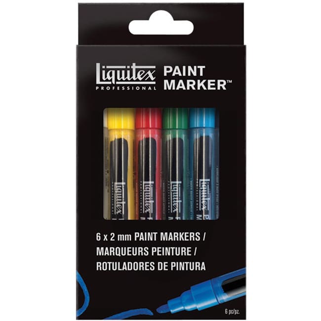 Liquitex Marker Set 6/pkg  Fine Tips