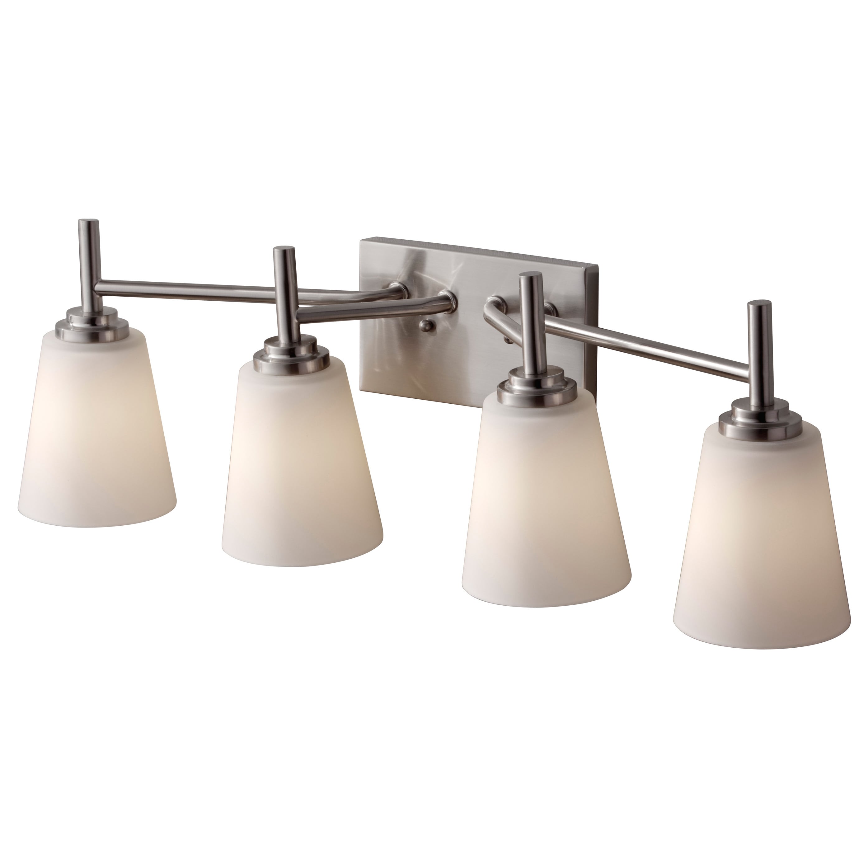 4 light Brushed Steel Vanity Fixture