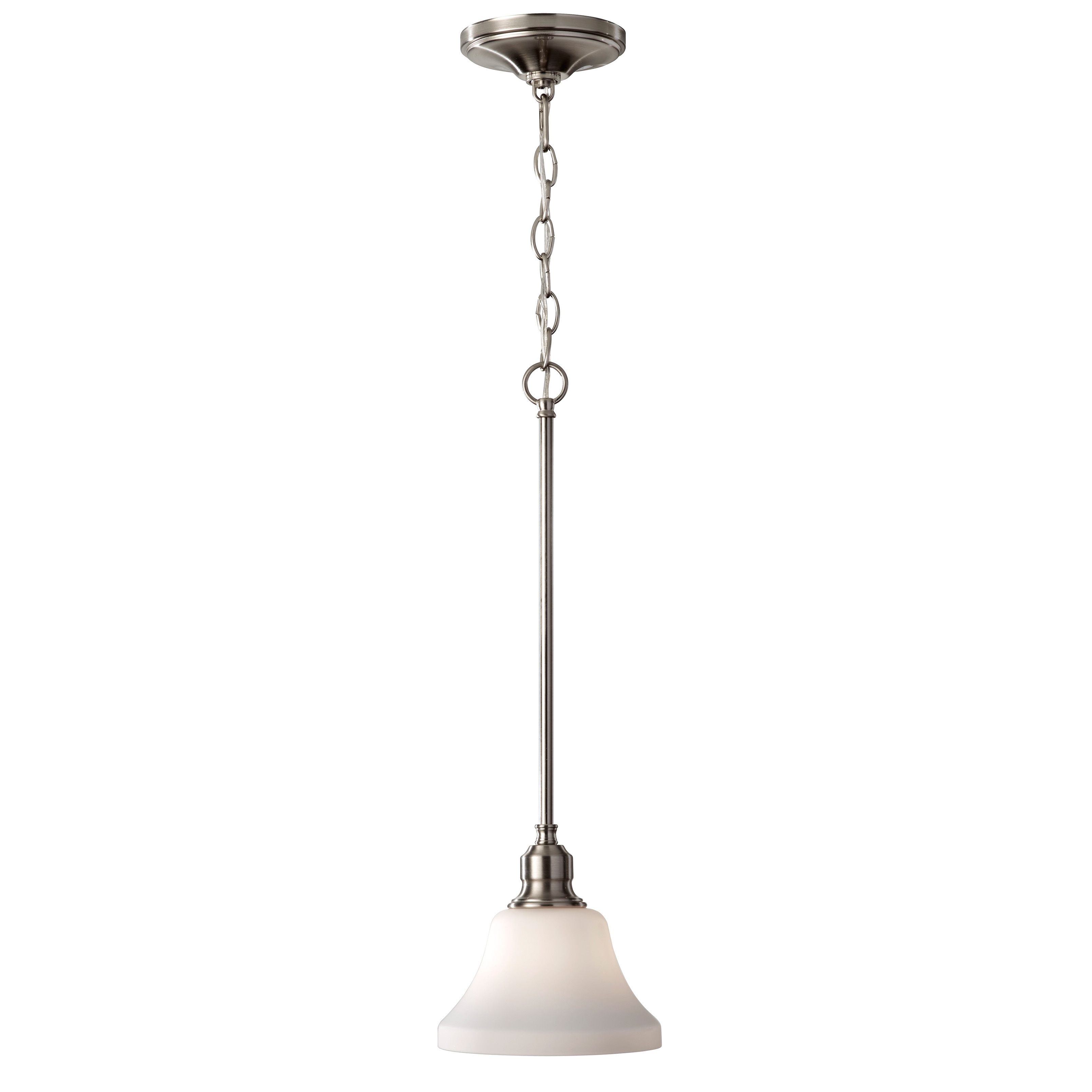 1 light Brushed Steel Mini Pendant