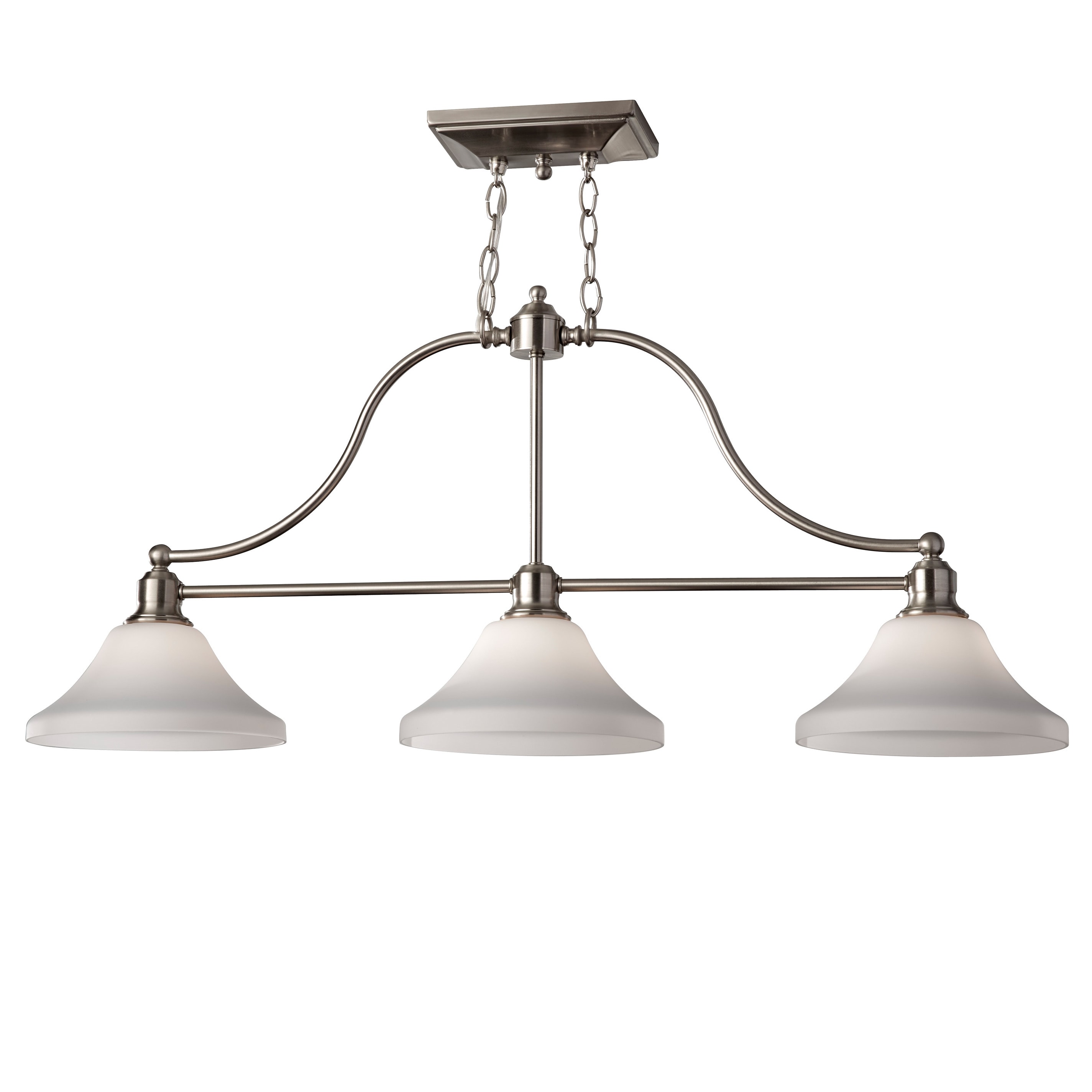 Cumberland 3 light Brushed Steel Chandelier