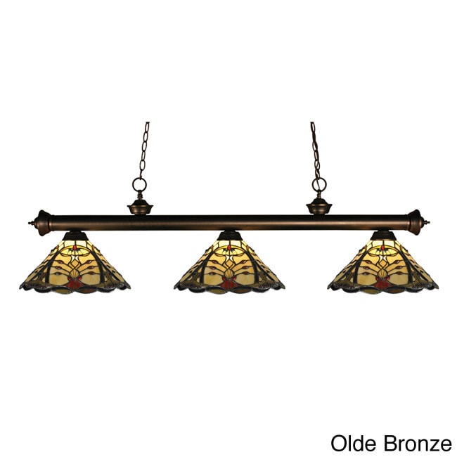 Riviera Tiffany Style Bronze Billiard Light Fixture