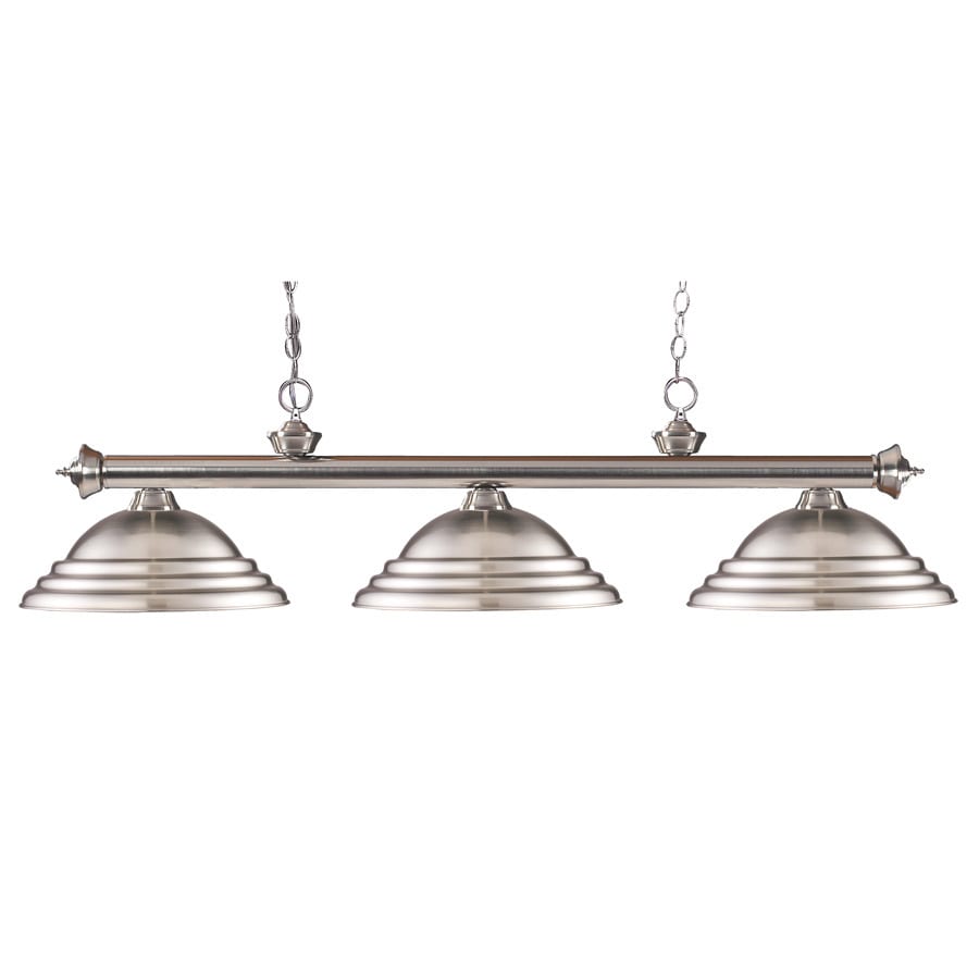 Riviera 3 light Brushed Nickel Billiard Light Fixture