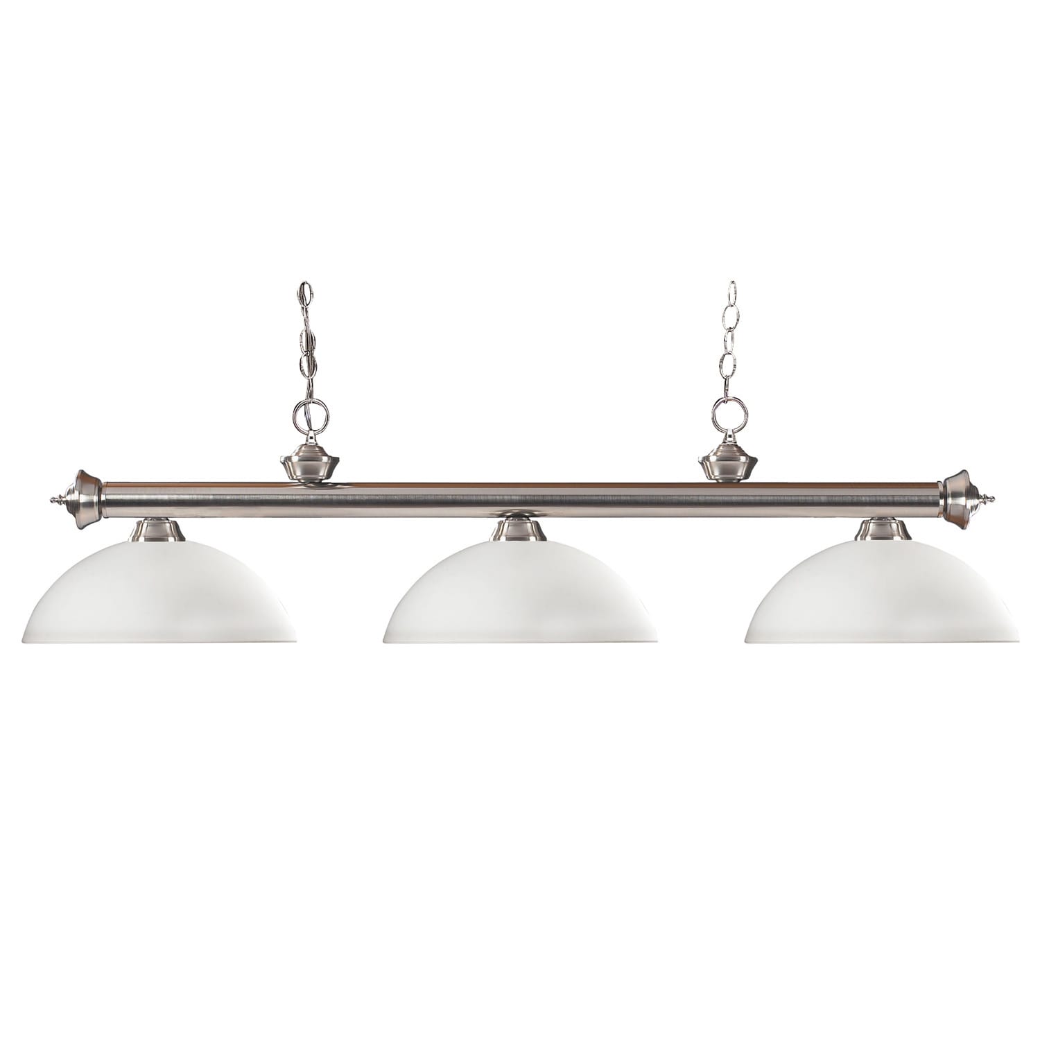 Riviera 3 light Brushed Nickel Billiard Light Fixture