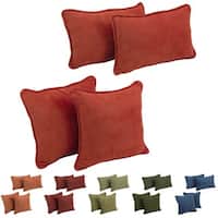 Blazing Needles Delaney Microsuede Throw Pillow Set (Set of 4)