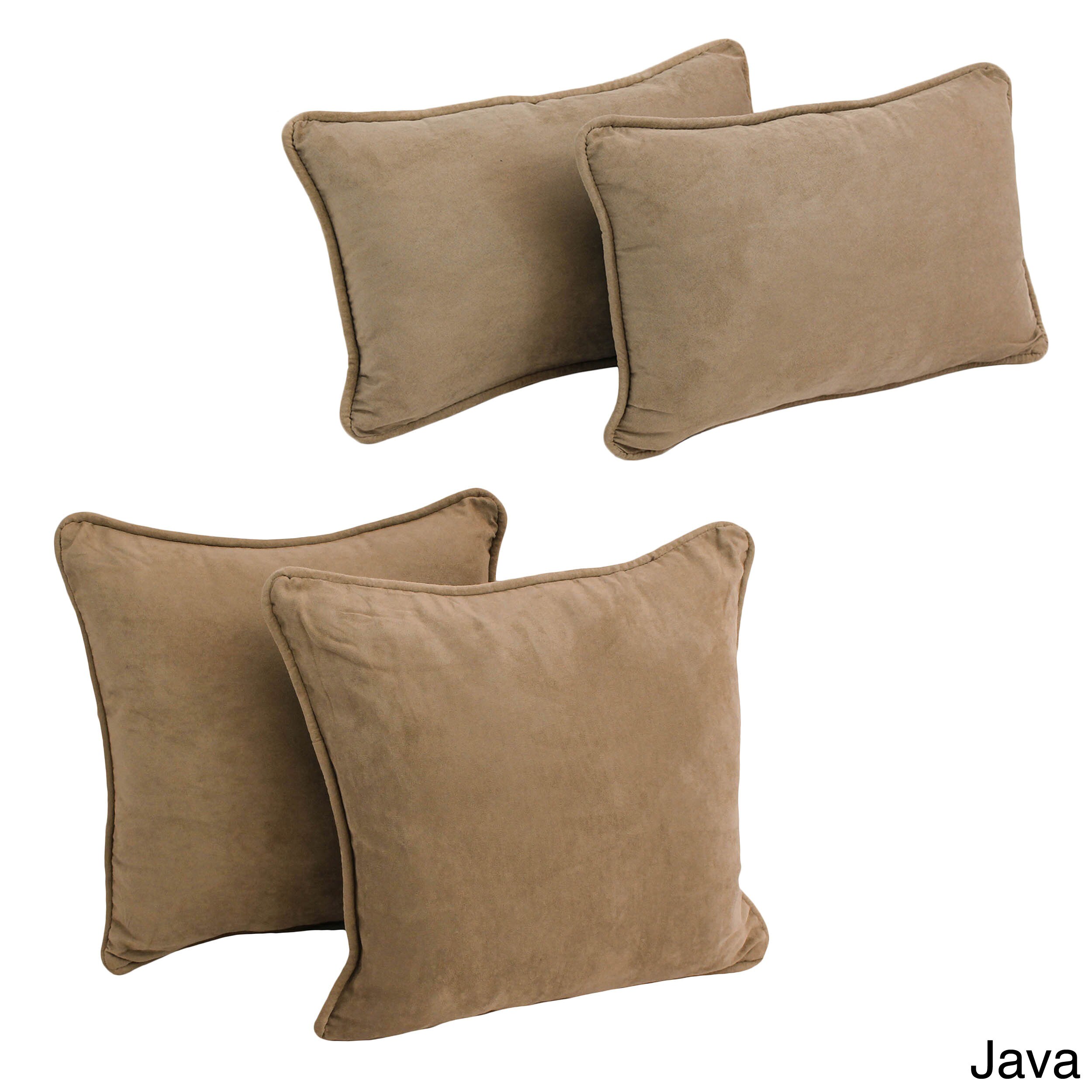 microsuede throw pillows