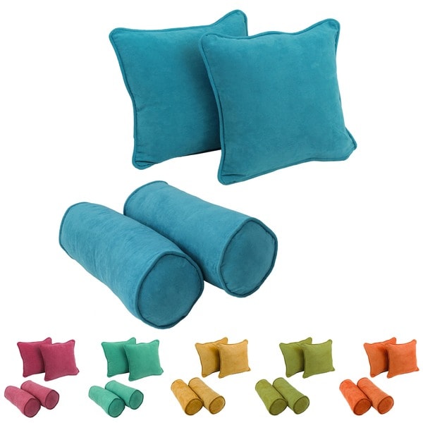 Blazing Needles Microsuede Throw Pillows (Set of 4)