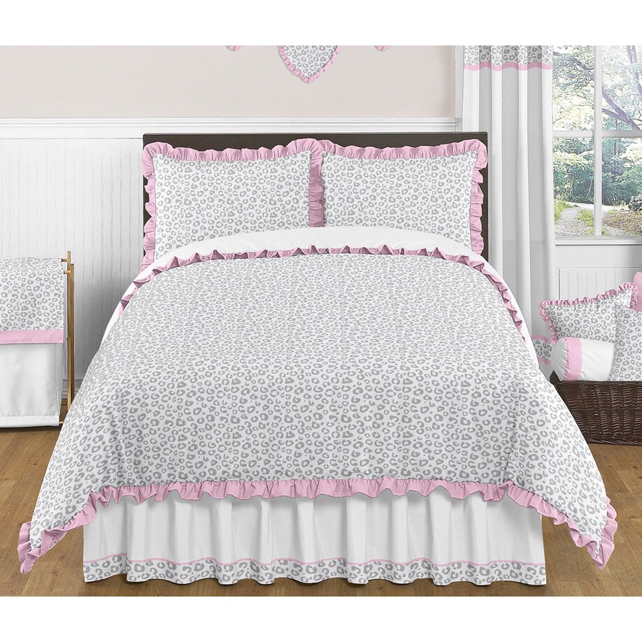 Sweet Jojo Designs Sweet Jojo Designs Girls Kenya 3 piece Full/queen Comforter Set Grey Size Full  Queen