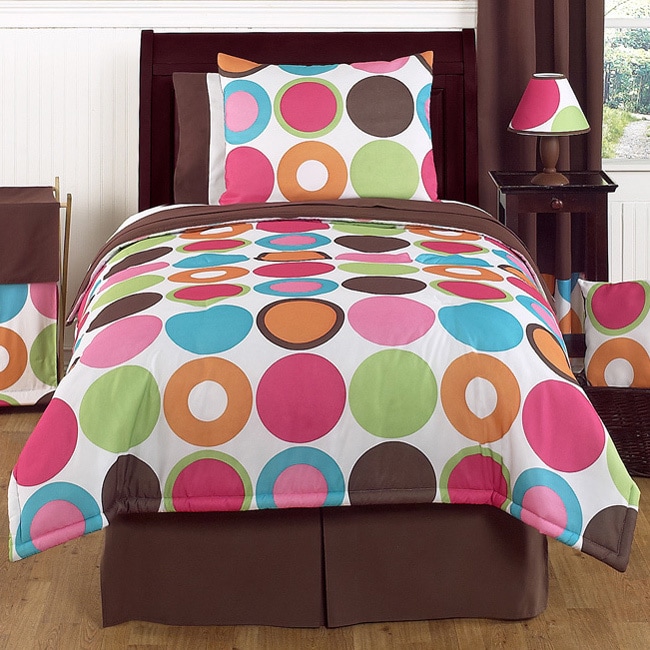 Sweet Jojo Designs Sweet Jojo Designs Girls Dots 3 piece Full/queen Comforter Set Multi Size Full  Queen