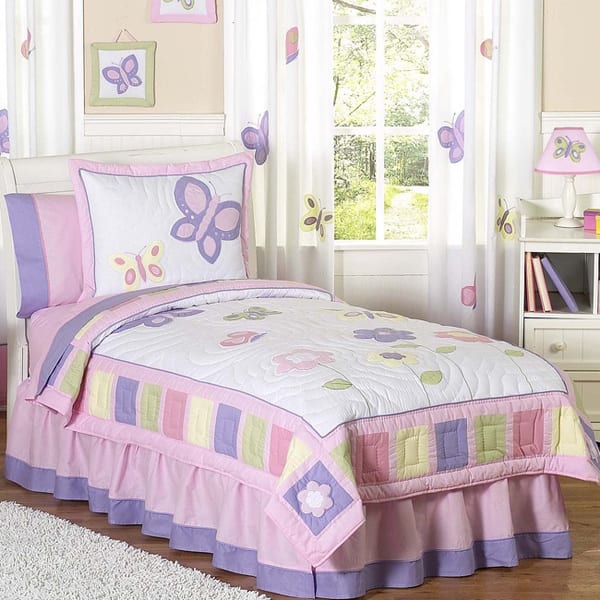 Shop Sweet Jojo Designs Girls Butterfly 3 Piece Full Queen