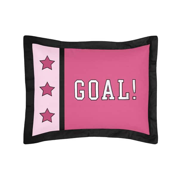 Shop Sweet Jojo Designs Girls Pink Soccer Twin 4 Piece Comforter