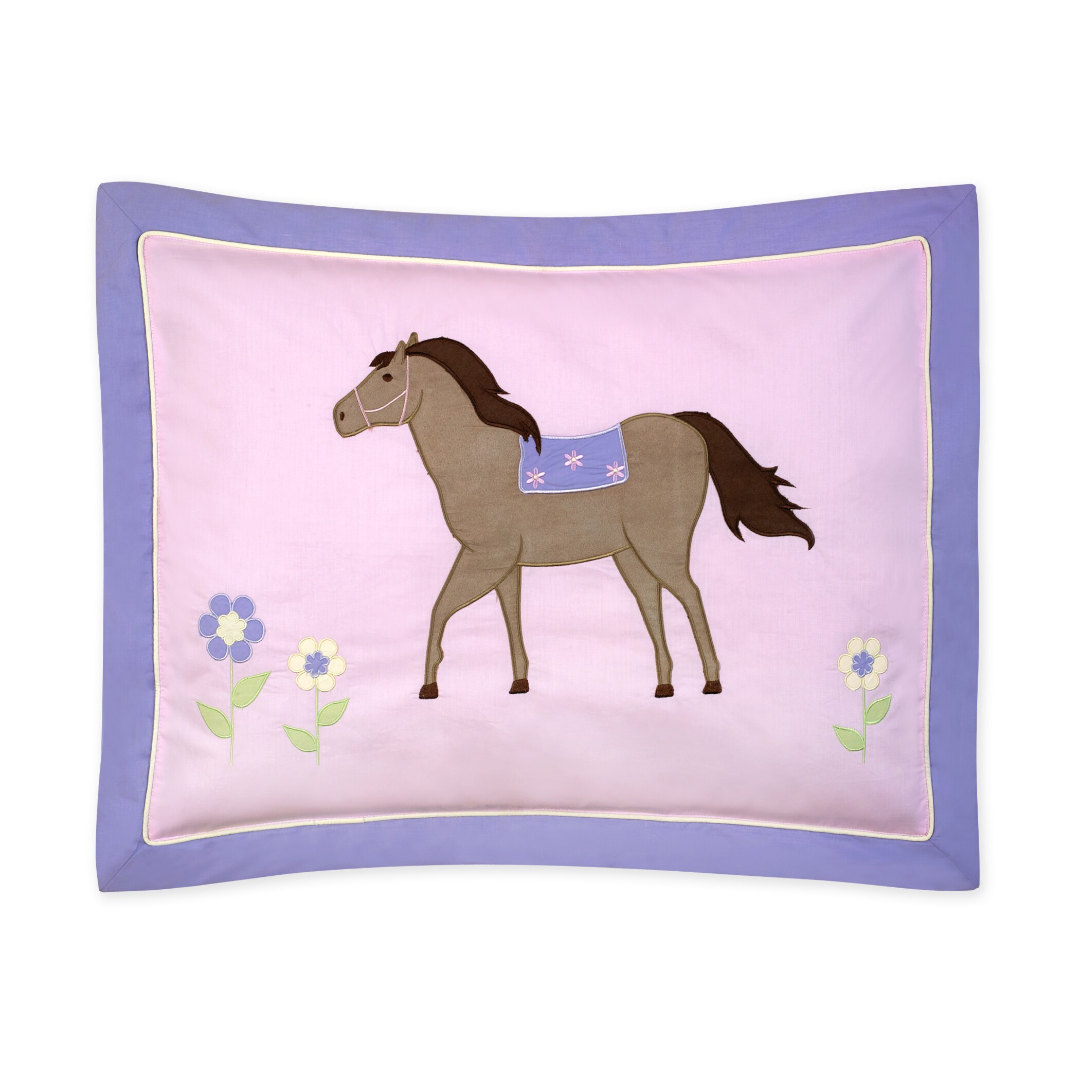 Shop Sweet Jojo Designs Girls Pretty Pony Twin 4 Piece Comforter