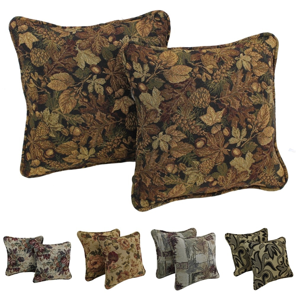Gracewood Hollow Chaat Floral Corded Tapestry Pillows (Set of 2)
