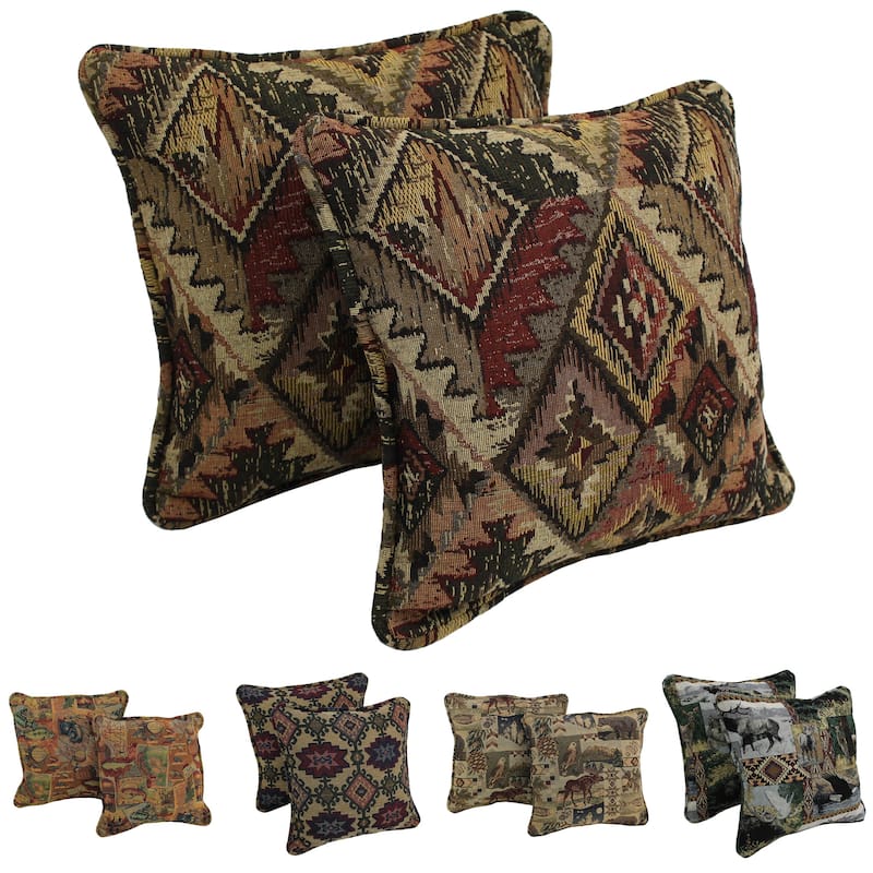Copper Grove Ashley 18-inch Tapestry Corded Pillow (Set of 2)