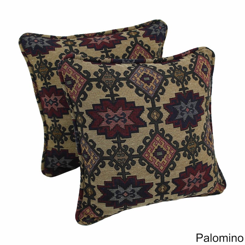 Copper Grove Ashley 18-inch Tapestry Corded Pillow (Set of 2) - Palomino