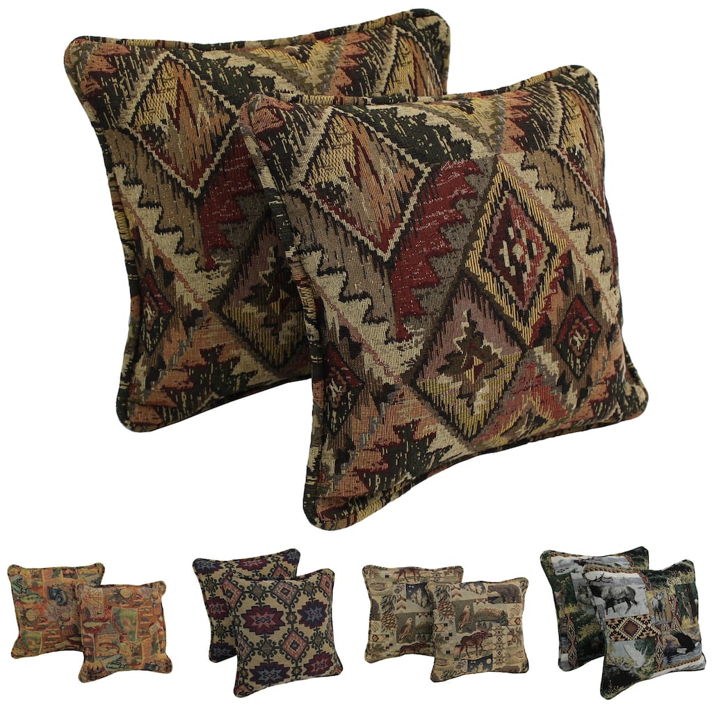 Copper Grove Ashley 18-inch Tapestry Corded Pillow (Set of 2)