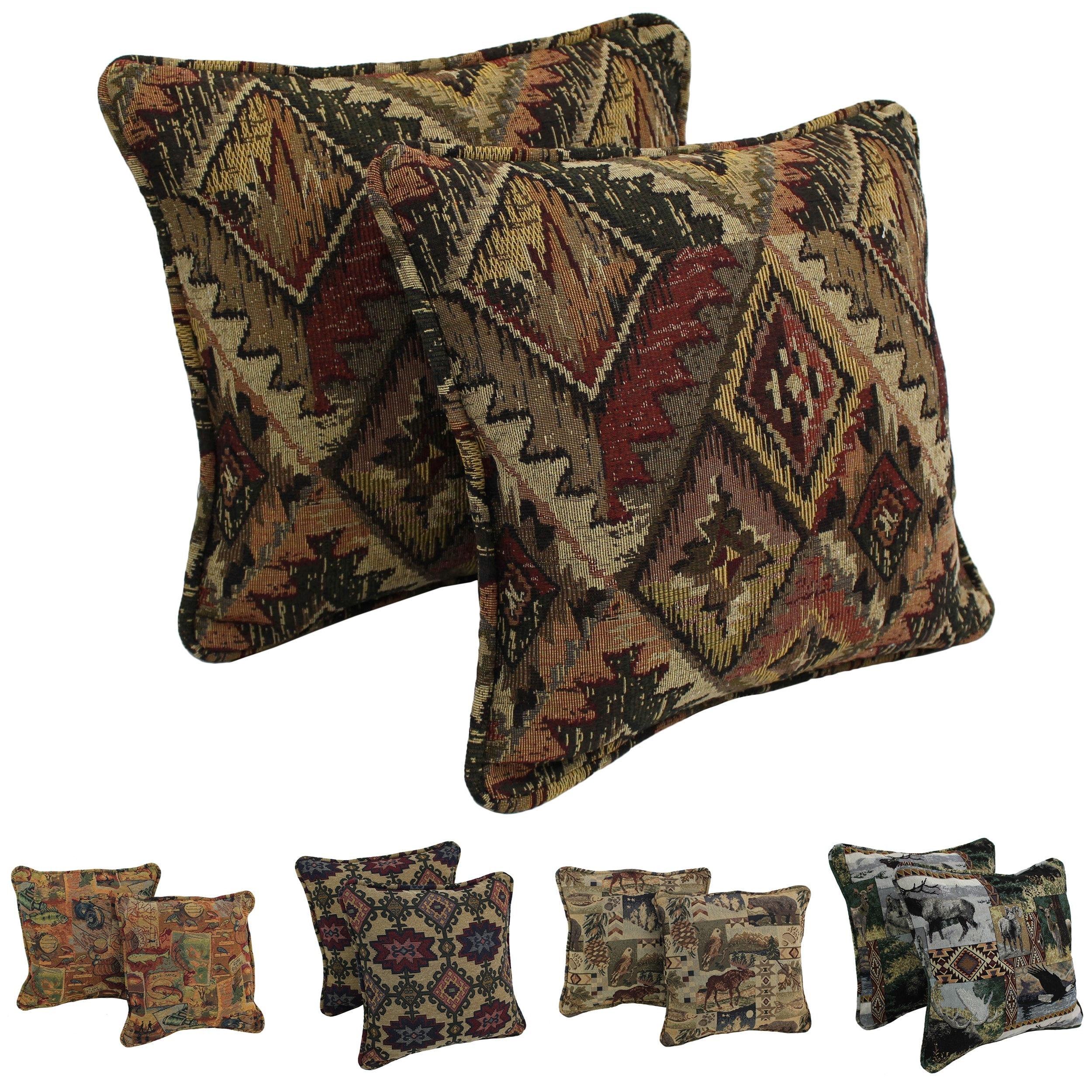 Copper Grove Ashley 18-inch Tapestry Corded Pillow (Set of 2)