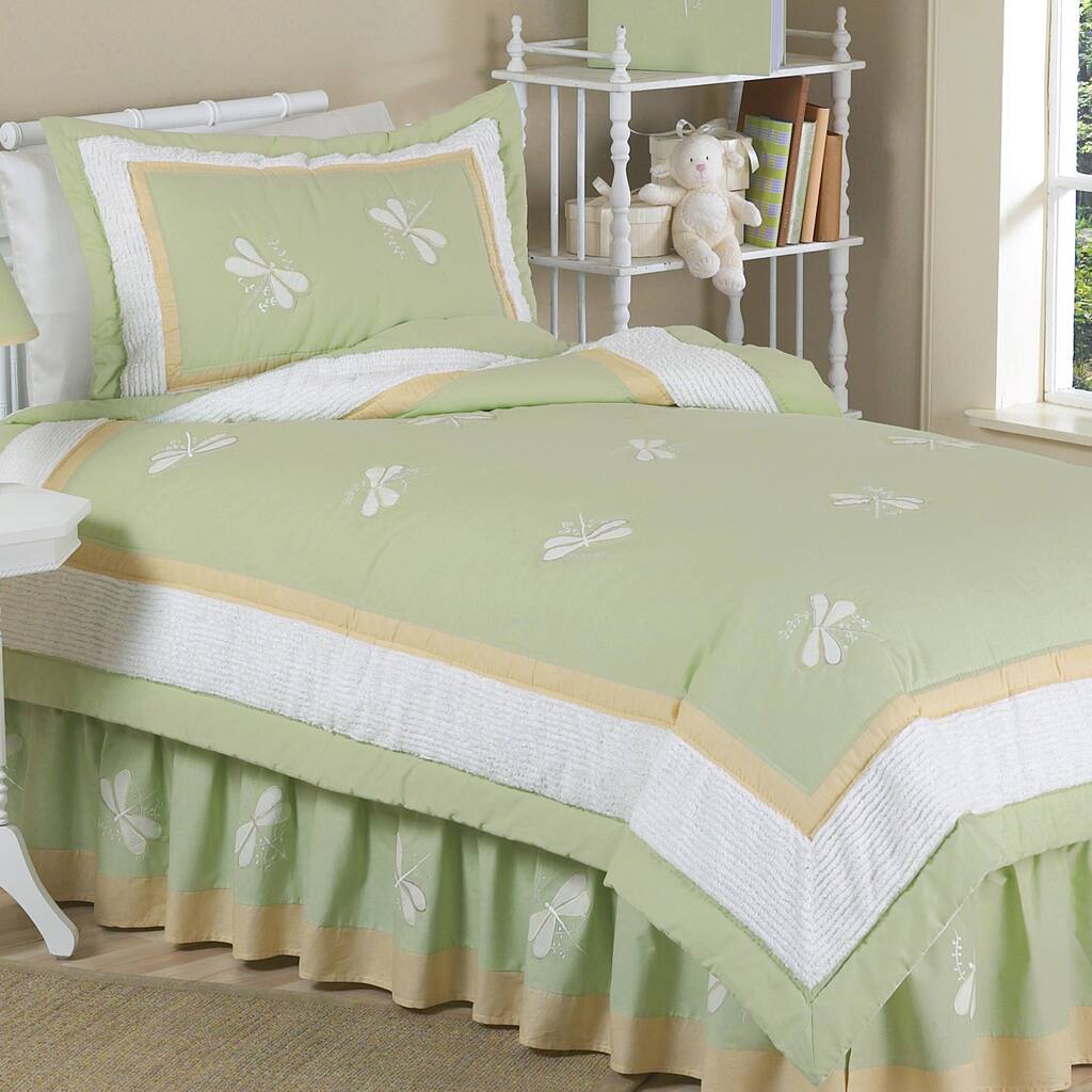 Sweet Jojo Designs 4-piece Green Dragonfly Dreams Comforter Set