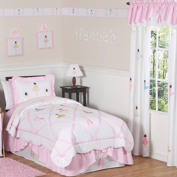 Sweet Jojo Designs Girls 4 piece Ballet Dancer Twin Comforter Set Bed Bath Beyond 8698517