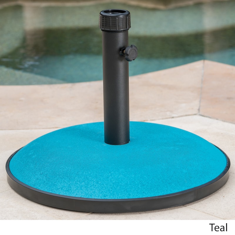 Tulare Outdoor 55 lbs Circular Concrete Umbrella Base by Christopher Knight Home