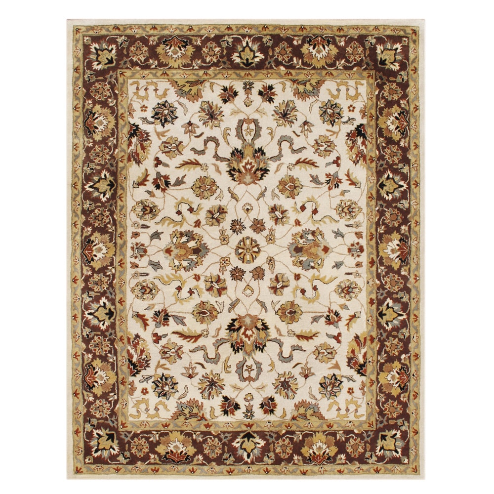 Handmade Alliyah Taj Mahal Vanilla New Zealand Wool Rug (10 X 14)