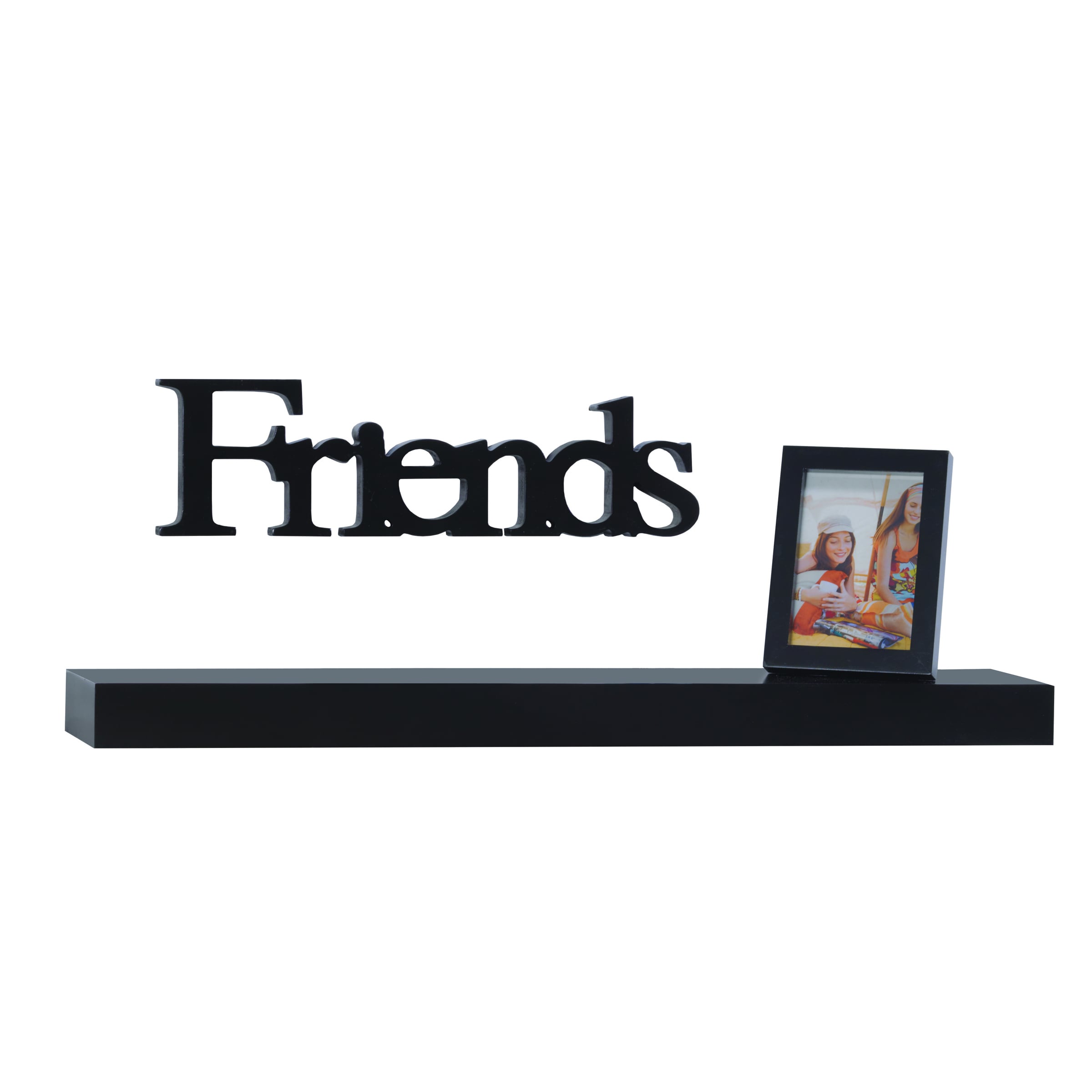 Melannco Melancco 3 piece Black Shelf Set Black Size Other