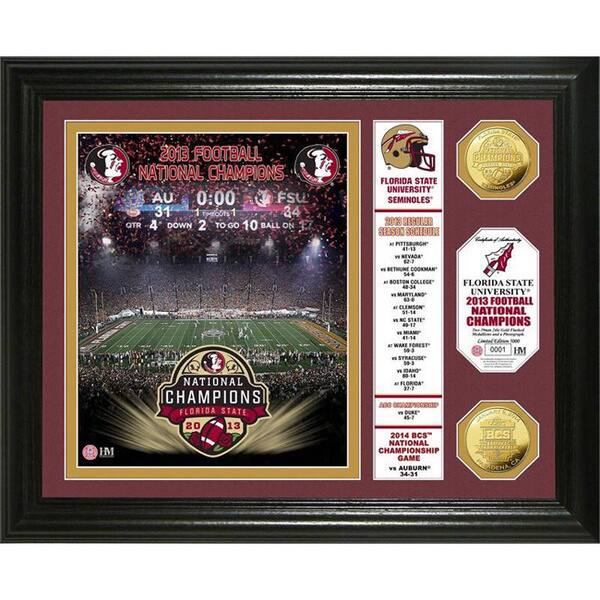 Florida State 2014 BCS National Champions Banner Gold Coin Photo Mint