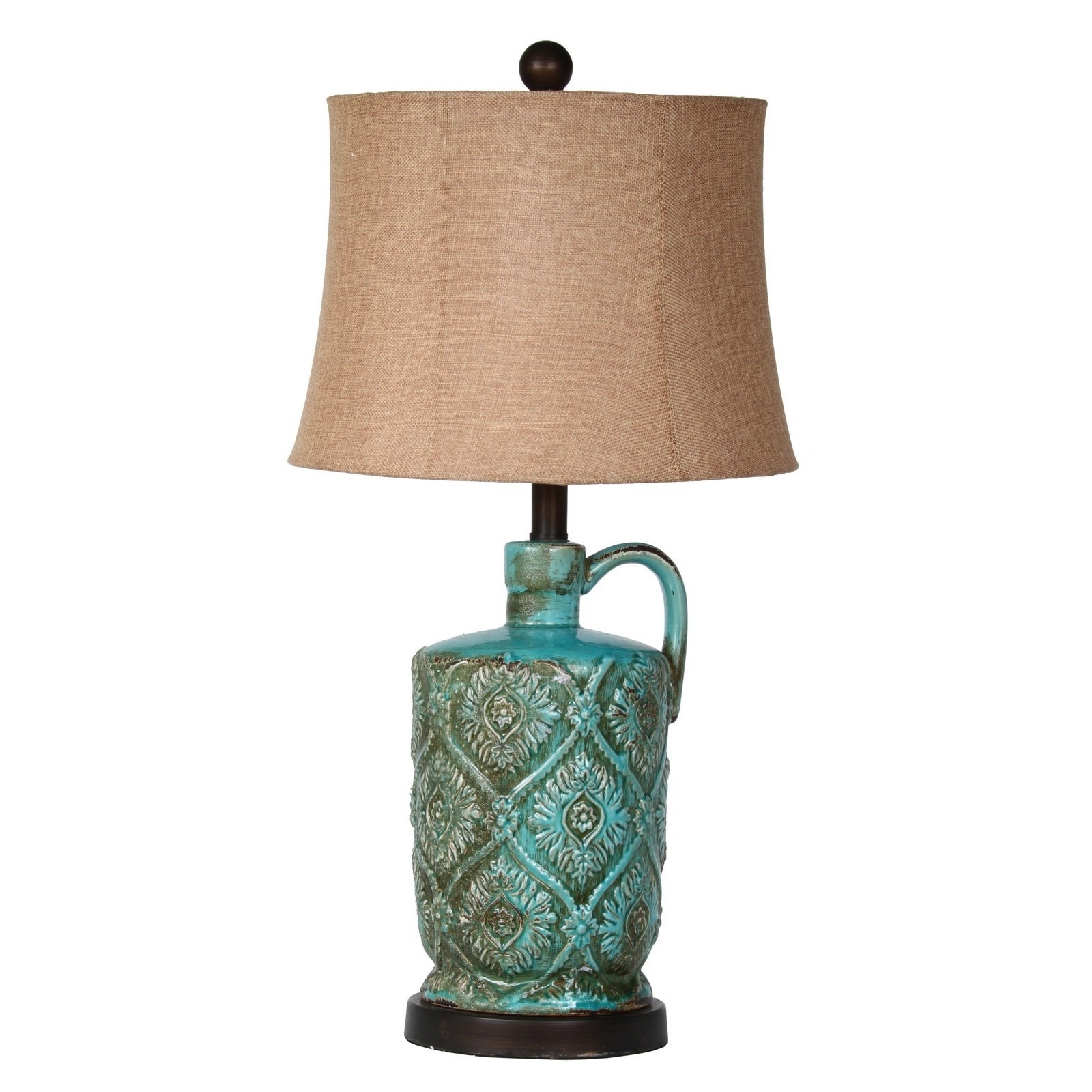 Medium Ceramic Jar 1 light Green Table Lamp