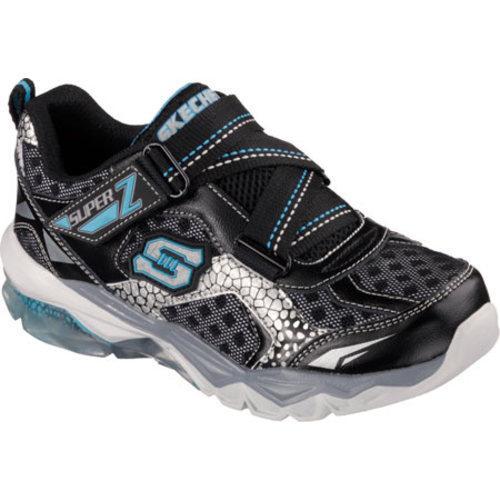 Boys Skechers Vexton Black/Silver/Lime/Blue   Shopping