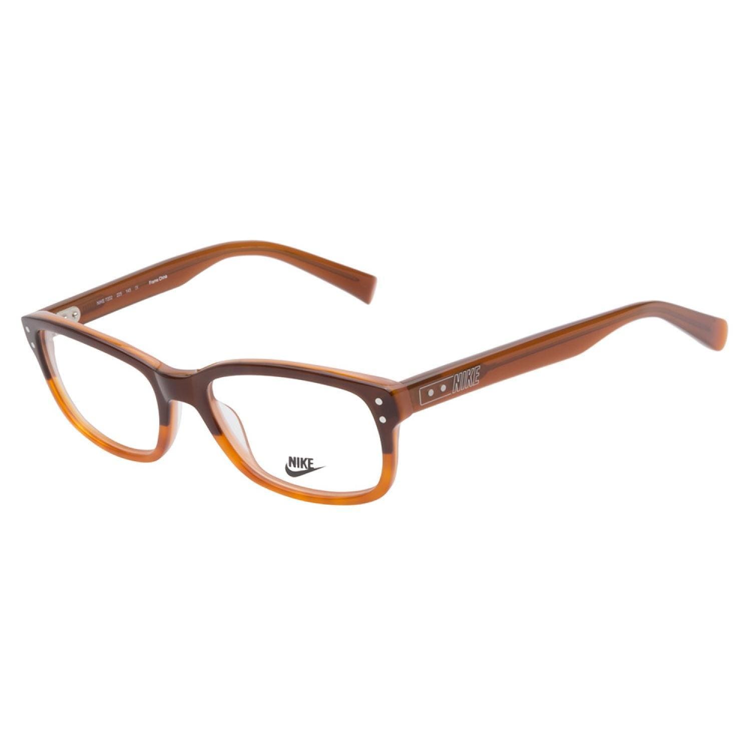 Nike 7202 225 Brown Horn Prescription Eyeglasses   16999217