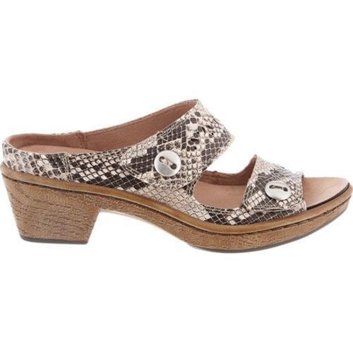 Womens Klogs Journey Natural Snake Print Leather   17093344