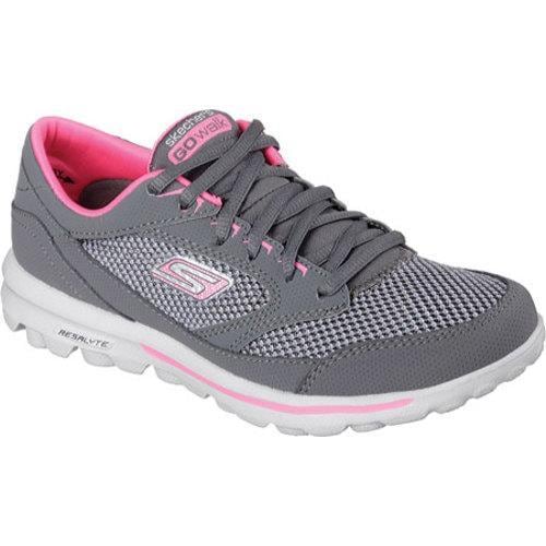 Womens Skechers GOwalk Verve Charcoal/Hot Pink